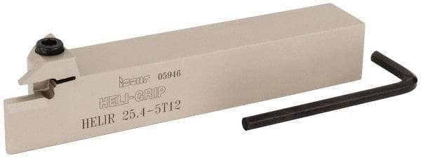 Iscar - HELI, External, Right Hand, 0.47" Max Depth of Cut, 0.197" Min Groove Width, Indexable Grooving Tool Holder - 1" Shank Height, 1" Shank Width, 6" OAL - USA Tool & Supply