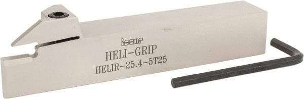 Iscar - HELI, External, Right Hand, 0.197" Min Groove Width, Indexable Grooving Tool Holder - 1" Shank Height, 1" Shank Width, 6" OAL - USA Tool & Supply