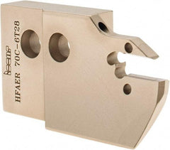 Iscar - 6mm Groove Width, 28mm Max Depth of Cut, Right Hand Cut, HFAE Indexable Grooving Blade - DGN/DGNC/DGNM-C, DGN/DGNM-J/JS/JT, DGN-UT/UA, DGN-W, GRIP, HFPR/L, HGPL Insert Style, Series Heliface - USA Tool & Supply
