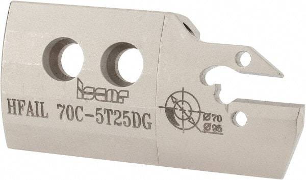 Iscar - 5mm Groove Width, 25mm Max Depth of Cut, Left Hand Cut, HFAI Indexable Grooving Blade - HFPR/L Insert Style, Series Heliface - USA Tool & Supply