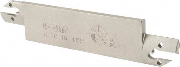 Iscar - 4mm Groove Width, 25mm Max Depth of Cut, Right Hand Cut, HFF Indexable Grooving Blade - HFPR/L 4004... Insert Style, Series Heliface - USA Tool & Supply