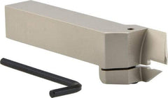 Iscar - HFH, External, Right Hand, 0.98" Max Depth of Cut, 0.157" Max Groove Width, Indexable Grooving Tool Holder - DGN 4.., GRIP 4.., HFPR 4004 Insert Compatibility, 1" Shank Height, 1" Shank Width, 6" OAL - USA Tool & Supply