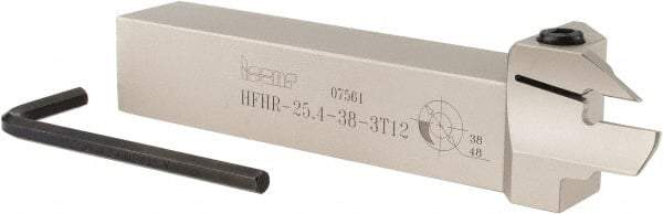 Iscar - HFH, External, Right Hand, 0.47" Max Depth of Cut, 0.118" Max Groove Width, Indexable Grooving Tool Holder - HFPR 30.. Insert Compatibility, 1" Shank Height, 1" Shank Width, 6" OAL - USA Tool & Supply