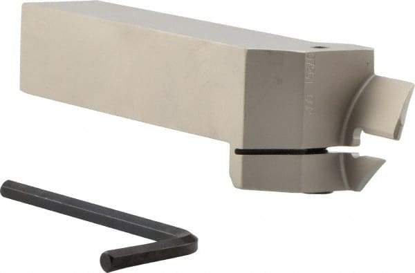 Iscar - HFH, External, Right Hand, 0.87" Max Depth of Cut, 0.118" Max Groove Width, Indexable Grooving Tool Holder - HFPR 30.. Insert Compatibility, 1" Shank Height, 1" Shank Width, 6" OAL - USA Tool & Supply