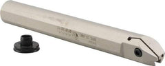 Iscar - HFI, Internal, Left Hand, 0.197" Max Depth of Cut, 0.118 to 0.236" Groove Width, Indexable Grooving Tool Holder - HFP.., HGPL Insert Compatibility, 1" Shank Width, 8" OAL, Through Coolant - USA Tool & Supply