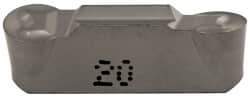 Iscar - 5025HFPL Grade IC20, 5mm Cutting Width Carbide Grooving Insert - 2.5mm Max Depth of Cut, Left Hand, Uncoated - USA Tool & Supply