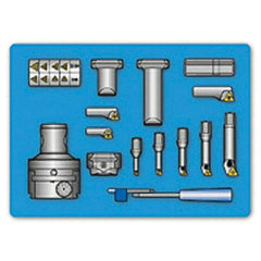 Iscar - 0.236 Inch Min Diam of Smallest Bar, 0.866 Inch Min Diam of Largest Bar, Indexable Boring Bar Set - TPGX, WCGT Insert Style, 0.8270, 1.1020, 1.5750, 1.9690, 2.3620 Inch Max Bore Depth, 0.6300 Inch Shank Diameter, 5 Toolholders Included - USA Tool & Supply