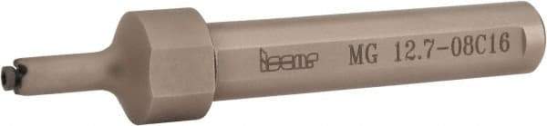 Iscar - MG, Internal, Right Hand, 0.059" Max Depth of Cut, 0.02 to 0.118" Groove Width, Indexable Grooving Tool Holder - GIQR/L 8 Insert Compatibility, 1/2" Shank Width, 3.62" OAL, Through Coolant - USA Tool & Supply
