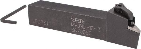 Iscar - MVJN, Left Hand Cut, 1" Shank Height x 1" Shank Width, Negative Rake Indexable Turning Toolholder - VN..33. Insert Compatibility, Series Isoturn - USA Tool & Supply