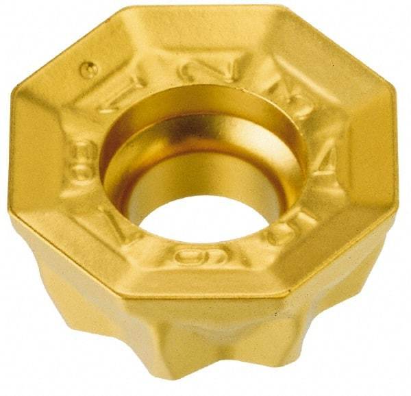 Iscar - O45MT050505 RM Grade IC4050 Carbide Milling Insert - TiCN/Al2O3/TiN Finish, 0.1969" Thick, 0.4543" Inscribed Circle, 0.5mm Corner Radius - USA Tool & Supply
