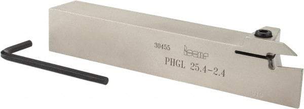 Iscar - PHG, External, Left Hand, 0.67" Max Depth of Cut, 3/32 to 1/8" Groove Width, Indexable Grooving Tool Holder - GDMW 2.4 Insert Compatibility, 1" Shank Height, 1" Shank Width, 6" OAL - USA Tool & Supply