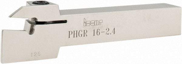 Iscar - PHG, External, Right Hand, 17mm Max Depth of Cut, 2.4 to 3.18mm Groove Width, Indexable Grooving Tool Holder - GDMW 2.4 Insert Compatibility, 16mm Shank Height, 16mm Shank Width, 110mm OAL - USA Tool & Supply