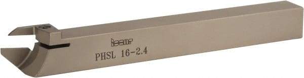 Iscar - PHS, External, Left Hand, 5/8" Max Depth of Cut, 3/32 to 1/8" Groove Width, Indexable Grooving Tool Holder - GDMW 2.4 Insert Compatibility, 0.63" Shank Height, 0.63" Shank Width, 5.9" OAL - USA Tool & Supply