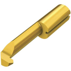 Iscar - 5mm Min Bore Diam, 0.7mm Max Bore Depth, 5mm Shank Diam, Corner Radius Boring Bar - 0.0079" Corner Radius, Left Hand Cut, Solid Carbide, TiCN/TiN Finish - Exact Industrial Supply