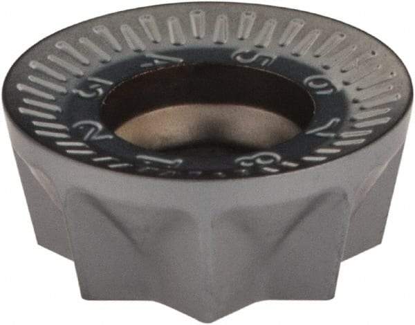 Iscar - R90MT1205 RM Grade IC328 Carbide Milling Insert - TiCN Finish, 0.1969" Thick, 12mm Inscribed Circle - USA Tool & Supply