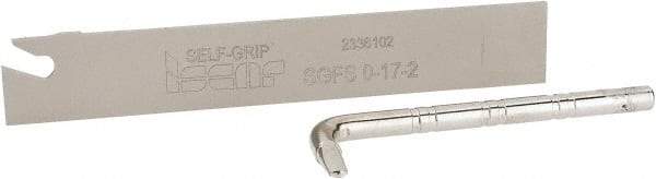 Iscar - 0.6732" Blade Height, 1/16" Blade Width, 4.3307" OAL, Neutral Cut, Single End Indexable Cut-Off Blade - SGFS Blade, Self Grip Series - USA Tool & Supply