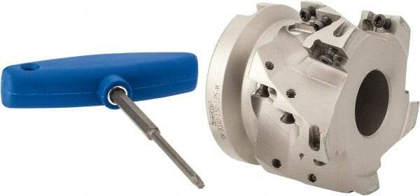 Iscar - 15 Inserts, 3" Cut Diam, 1-1/4" Arbor Diam, 1-1/2" Max Depth of Cut, Indexable Square-Shoulder Face Mill - 0/90° Lead Angle, 2.38" High, AD..1505.. & HM90 AD..1505.. Insert Compatibility, Series SM - USA Tool & Supply