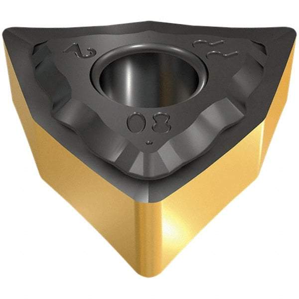 Iscar - WNMG432 PP Grade IC507 Carbide Turning Insert - TiCN/TiN Finish, 80° Trigon, 1/2" Inscr Circle, 3/16" Thick, 1/32" Corner Radius - USA Tool & Supply