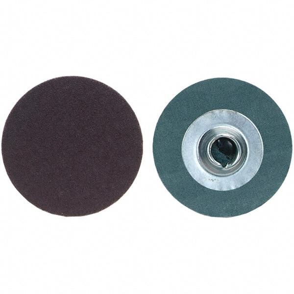 Merit Abrasives - 1-1/2" Disc Diam, 80 Grit, Aluminum Oxide Quick Change Disc - Type S Attaching System, Coated, Medium Grade, 30,000 RPM, R228 Series - USA Tool & Supply
