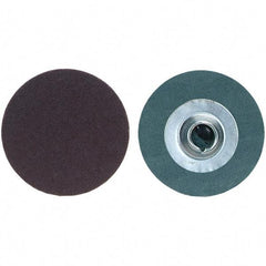 Merit Abrasives - 1-1/2" Disc Diam, 80 Grit, Aluminum Oxide Quick Change Disc - Type S Attaching System, Coated, Medium Grade, 30,000 RPM, R228 Series - USA Tool & Supply