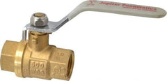 Value Collection - 1/2" Pipe, Full Port, Brass UL Listed Ball Valve - Inline - Two Way Flow, FNPT x FNPT Ends, Lever Handle, 600 WOG, 150 WSP - USA Tool & Supply