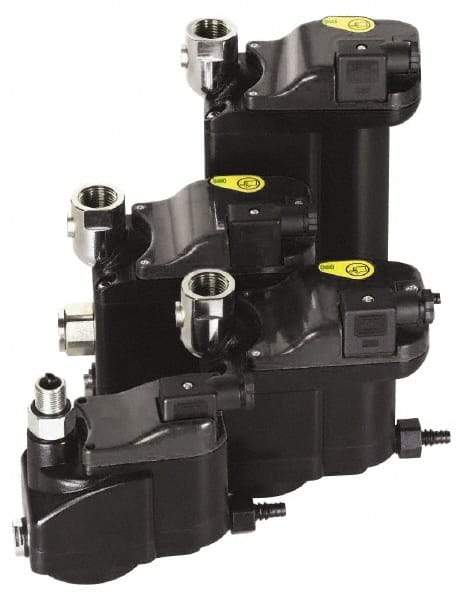 Domnick Hunter - 1/2" Inlet, Zero Air-Loss Level Sensing Condensate Drain - 1/8" NPT Outlet, 3 to 232 psi, 3,532 CFM Receiver Compressor, 7,063" CFM Refrigerated Dryer - USA Tool & Supply