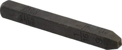 Made in USA - 1/16" Character Size, 9 Character, Heavy Duty Individual Steel Stamp - Steel, Individual - USA Tool & Supply