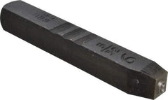 Made in USA - 5/32" Character Size, 9 Character, Heavy Duty Individual Steel Stamp - Steel, Individual - USA Tool & Supply