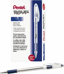 Pentel - Conical Ball Point Pen - Blue - USA Tool & Supply