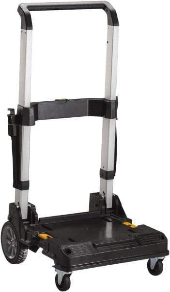 DeWALT - 200 Lb Capacity 12-3/4" OAH Trolley - Telescopic 3-Position Aluminum Handle, Metal, 2 Rigid, 2 Swivel Wheels - USA Tool & Supply