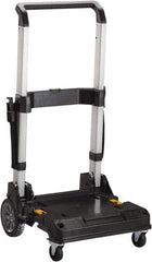 DeWALT - 200 Lb Capacity 12-3/4" OAH Trolley - Telescopic 3-Position Aluminum Handle, Metal, 2 Rigid, 2 Swivel Wheels - USA Tool & Supply
