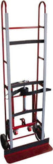 PRO-SOURCE - 1,200 Lb Capacity 66-3/4" OAH Vending Truck - 5-1/4 x 24" Base Plate, Steel Handle, Steel, Mold-On Rubber Wheels - USA Tool & Supply