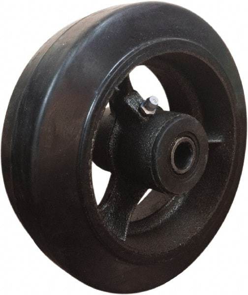 Value Collection - 6 Inch Diameter x 2 Inch Wide, Mold-On Rubber Caster Wheel - 410 Lb. Capacity, 5/8 Inch Axle Diameter, Roller Bearing - USA Tool & Supply