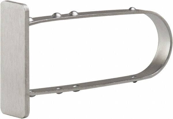 ECONOCO - 3/4" Wide, Open Shelving Accessory/Component - Steel, Satin Chrome Finish, 2" Long, Use with 1/2" x 1-1/2" Rectangular Tubing - USA Tool & Supply