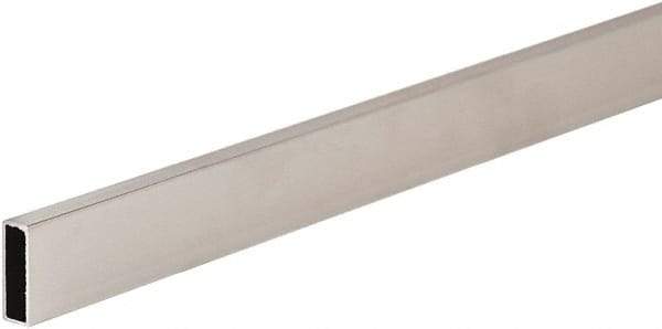 ECONOCO - 1/2" Wide, 1-1/2 High, Open Shelving Accessory/Component - Steel, Chrome Finish, 36" Long, Use with 1-1/4" Hangrail Brackets - USA Tool & Supply