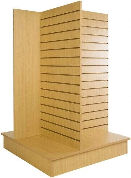 ECONOCO - 36" Wide, 54 High, Open Shelving Accessory/Component - Melanime Density Fiberboard, 36" Deep, Use with Slatwall Accessories - USA Tool & Supply
