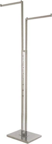 ECONOCO - 72 High, Open Shelving Accessory/Component - Steel, Chrome Finish, Use with Free Standing Garment Rack - USA Tool & Supply