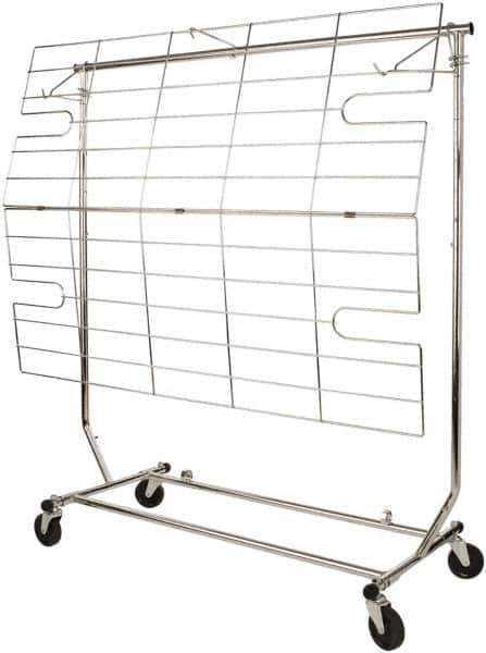 ECONOCO - 38 High, Open Shelving Accessory/Component - Steel, Chrome Finish, 50" Long, Use with RCS/1, RCS/2, RCW/4 - USA Tool & Supply