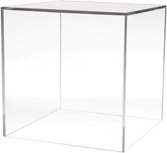 ECONOCO - 12" High x 12" Wide x 12" Deep, Display Cube Plastic Shelving - Clear - USA Tool & Supply