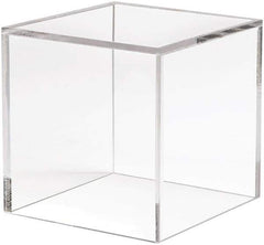 ECONOCO - 6" High x 6" Wide x 6" Deep, Display Cube Plastic Shelving - Clear - USA Tool & Supply