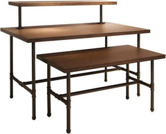 ECONOCO - 54" Long x 14" Wide x 12" High Stationary Table Nesting Topper - Dark Brown, Melamine Top - USA Tool & Supply