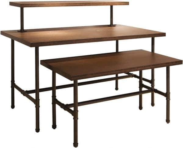 ECONOCO - 48" Long x 24" Wide x 24" High Stationary Nesting Table - Dark Brown, Melamine Top - USA Tool & Supply