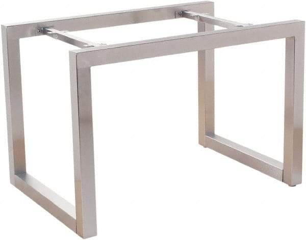 ECONOCO - 36" Long x 24" Wide x 24" High Stationary Display Table Frame - Satin Chrome, Steel Frame - USA Tool & Supply