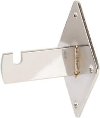 ECONOCO - Chrome Coated Wall Bracket - 3-3/4" Long, 3" Wide - USA Tool & Supply