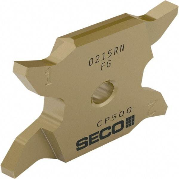 Seco - 2503005X4GKL Grade TGH1050, 0.04" Cutting Width Carbide Grooving Insert - 0.169" Max Depth of Cut, Left Hand, 0.05mm Corner Radius - USA Tool & Supply