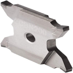 Seco - 2503015X4GKL Grade CBN200, 0.08" Cutting Width PCBN Grooving Insert - 0.256" Max Depth of Cut, Left Hand, 0.15mm Corner Radius - USA Tool & Supply