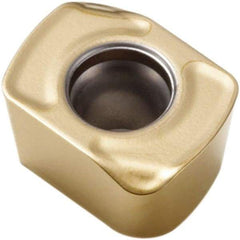 Seco - LPKT05T210 Grade F40M Carbide Milling Insert - TiAlN/TiN Finish, 1/8" Thick, 1/4" Inscribed Circle - USA Tool & Supply
