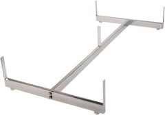 ECONOCO - 24-1/2" Wide, Open Shelving Accessory/Component - Steel, Chrome Finish, 49-1/2" Long, Use with Grid Panels - USA Tool & Supply