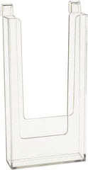 ECONOCO - 4" Wide x 13/16" Deep x 9" High, 1 Compartment, Acrylic Literature Holder - Clear, 4" Compartment Width x 13/16" Compartment Depth x 8-1/4" Compartment Height - USA Tool & Supply