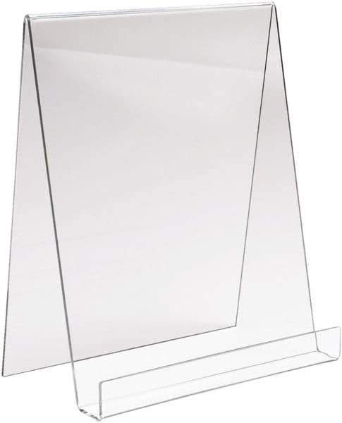 ECONOCO - 9" Wide x 11" High, Acrylic Display Easel - Clear - USA Tool & Supply